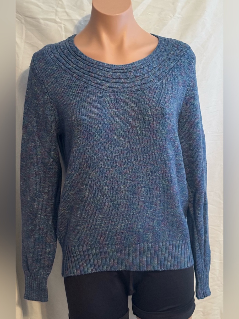 Indigo Marled Blue Crewneck Sweater